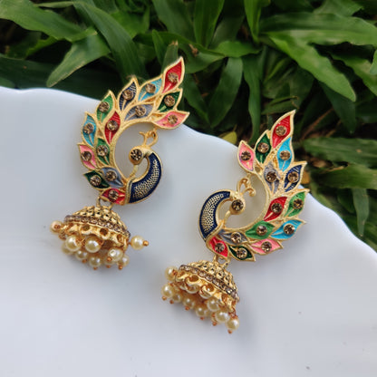 Multicolor Mohini Jhumkas