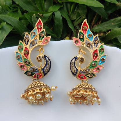 Multicolor Mohini Jhumkas