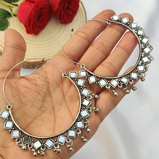 Diya Mirror Chandbalis